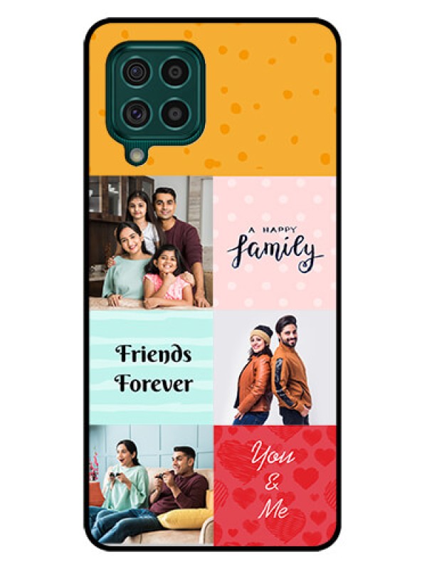 Custom Galaxy F62 Personalized Glass Phone Case - Images with Quotes Design