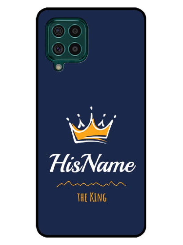 Custom Galaxy F62 Glass Phone Case King with Name