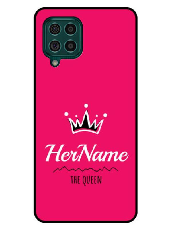 Custom Galaxy F62 Glass Phone Case Queen with Name