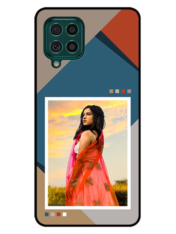 Custom Galaxy F62 Personalized Glass Phone Case - Retro color pallet Design