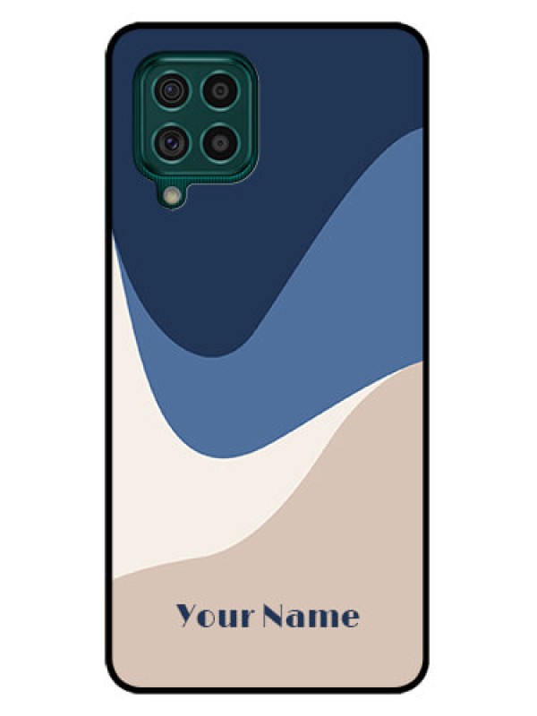 Custom Galaxy F62 Custom Glass Phone Case - Abstract Drip Art Design