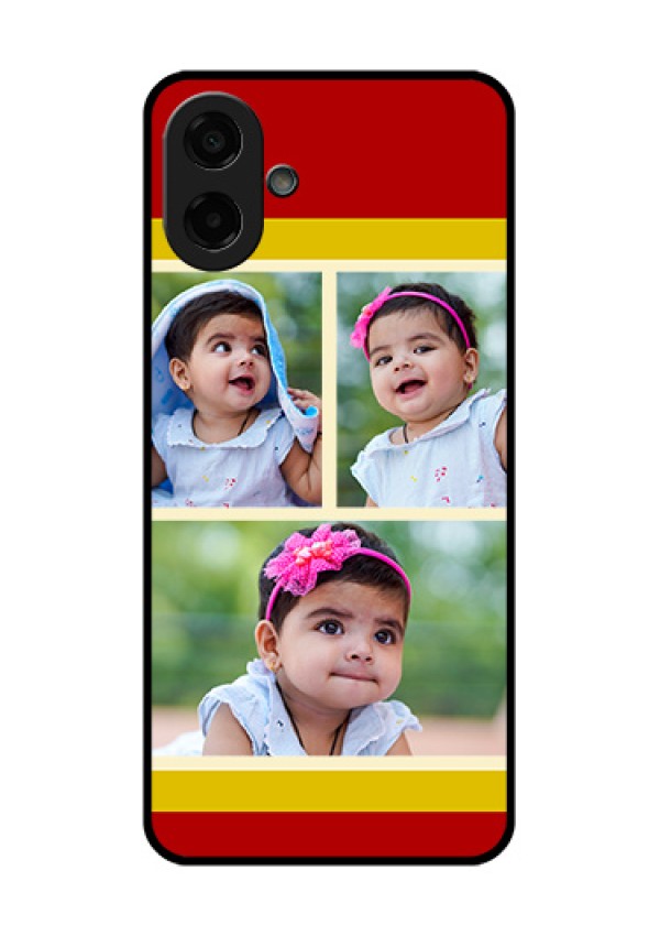 Samsung Galaxy F70e 5G Custom Glass Phone Case - Multiple Pic Upload Design