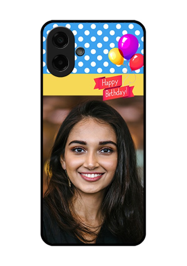 Samsung Galaxy F70e 5G Custom Glass Phone Case - Happy Birthday Design
