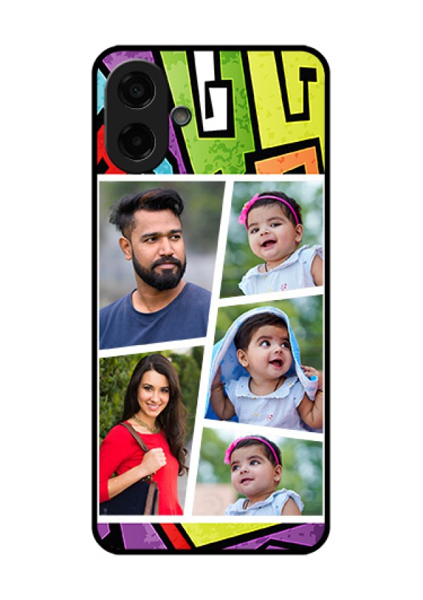 Samsung Galaxy F70e 5G Custom Glass Phone Case - Graffiti Pattern Design