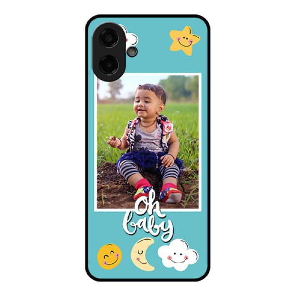 Samsung Galaxy F70e 5G Custom Glass Phone Case - Smiley Kids Stars Design Samsung Galaxy F70e 5G Custom Glass Phone Case - Smiley Kids Stars Design