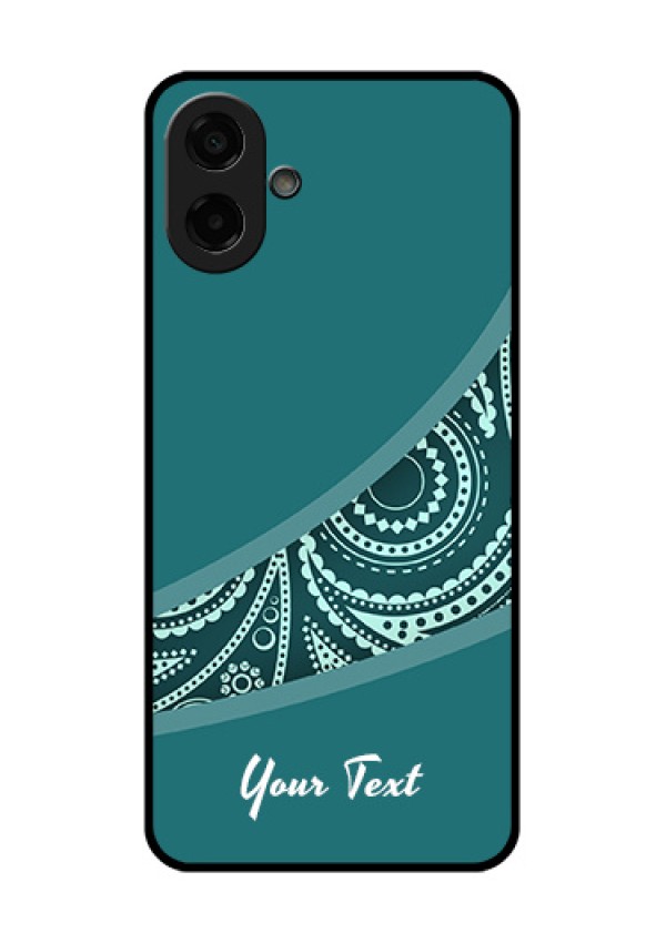 Samsung Galaxy F70e 5G Custom Glass Phone Case - Semi Visible Floral Design