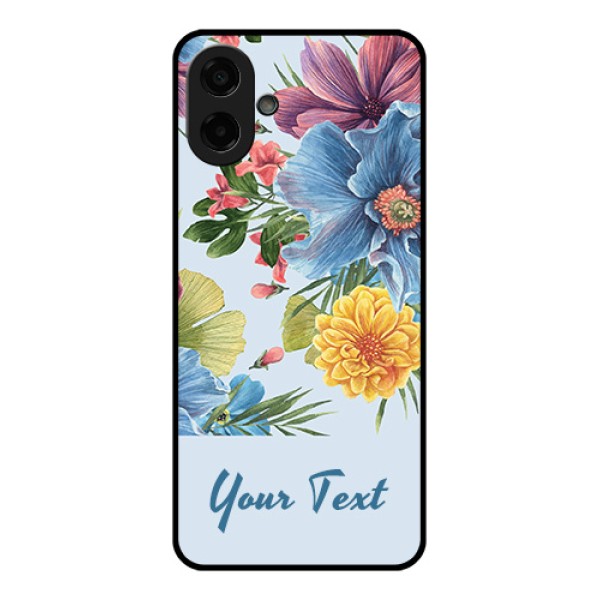 Samsung Galaxy F70e 5G Custom Glass Phone Case - Stunning Watercolored Flowers Painting Design Samsung Galaxy F70e 5G Custom Glass Phone Case - Stunning Watercolored Flowers Painting Design