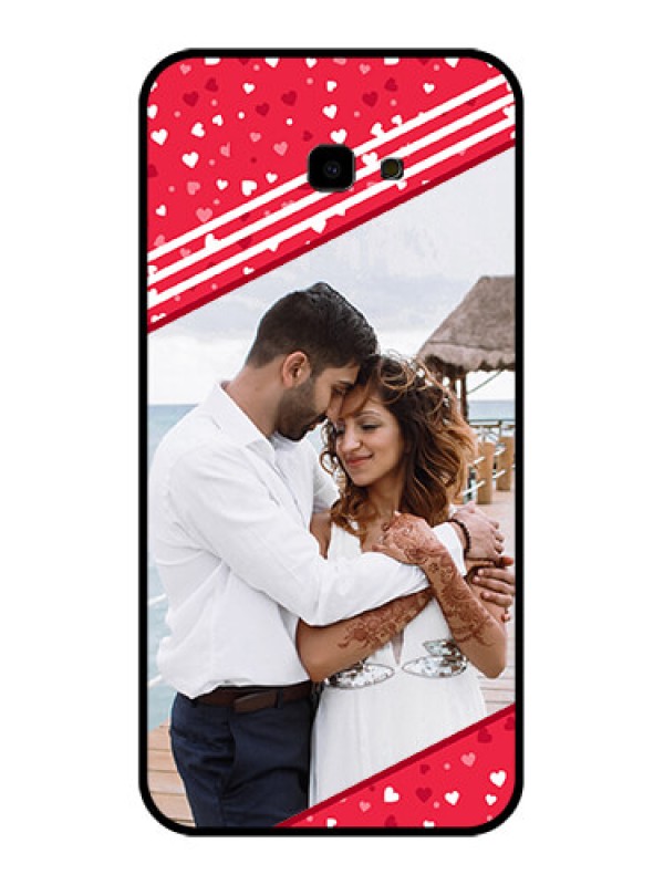Custom Samsung Galaxy J4 Plus Custom Glass Phone Case - Valentines Gift Design