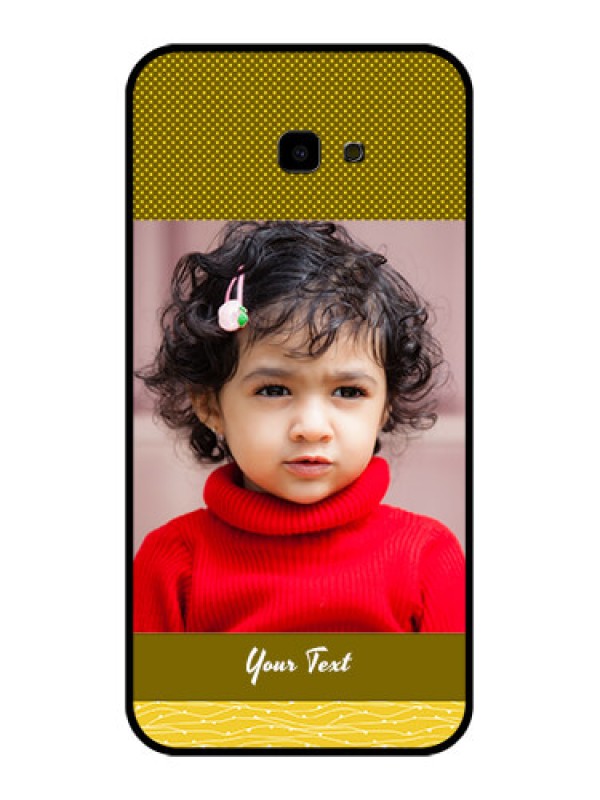 Custom Samsung Galaxy J4 Plus Custom Glass Phone Case - Simple Green Color Design