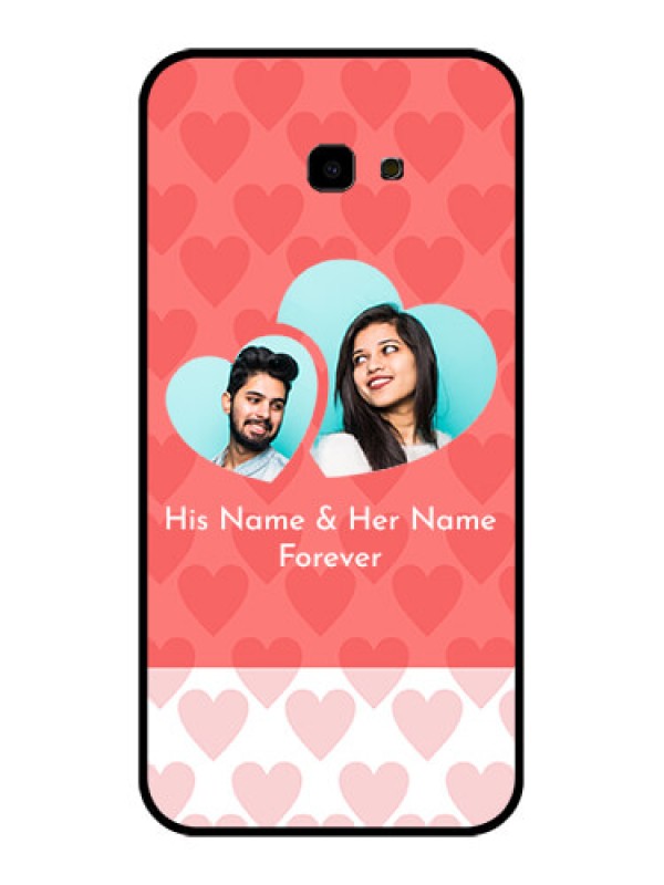 Custom Samsung Galaxy J4 Plus Custom Glass Phone Case - Couple Pic Upload Design