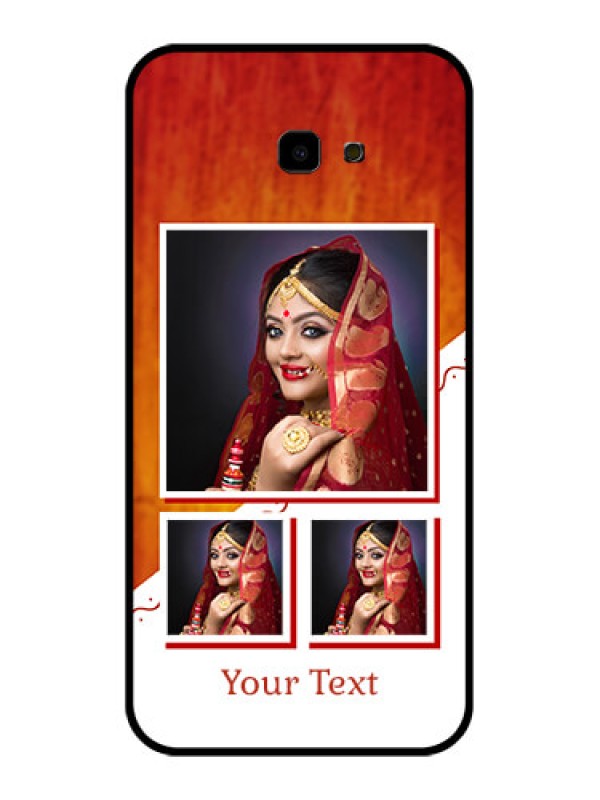 Custom Samsung Galaxy J4 Plus Custom Glass Phone Case - Wedding Memories Design