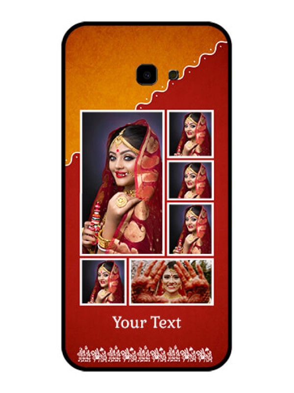 Custom Samsung Galaxy J4 Plus Custom Glass Phone Case - Wedding Pic Upload Design