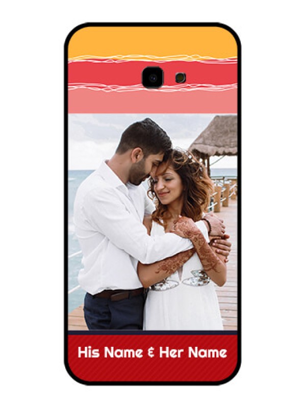 Custom Samsung Galaxy J4 Plus Custom Glass Phone Case - Colorful Case Design