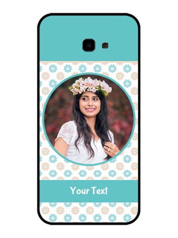 Custom Samsung Galaxy J4 Plus Custom Glass Phone Case - Beautiful Flowers Design