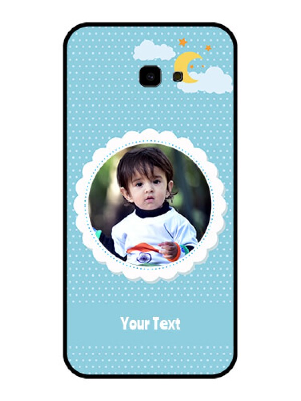 Custom Samsung Galaxy J4 Plus Custom Glass Phone Case - Violet Pattern Design