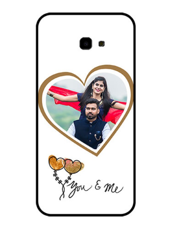 Custom Samsung Galaxy J4 Plus Custom Glass Phone Case - You & Me Design