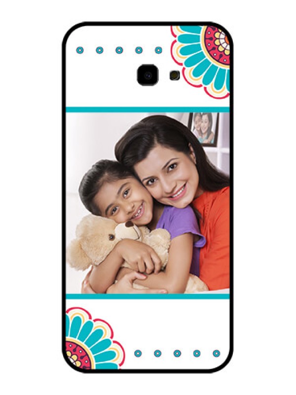 Custom Samsung Galaxy J4 Plus Custom Glass Phone Case - Flower Design