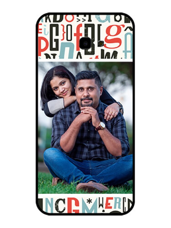 Custom Samsung Galaxy J4 Plus Custom Glass Phone Case - Alphabet Design