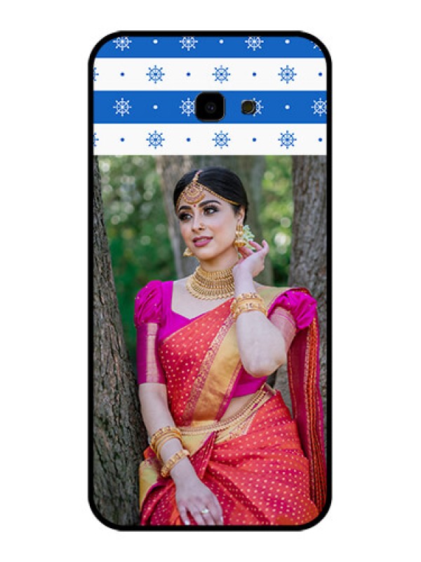 Custom Samsung Galaxy J4 Plus Custom Glass Phone Case - Snow Pattern Design