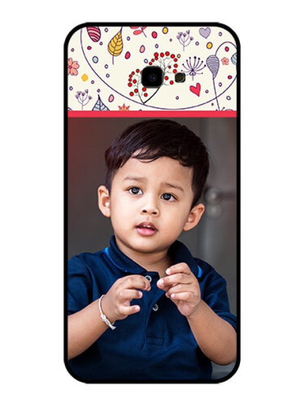 Custom Samsung Galaxy J4 Plus Custom Glass Phone Case - Premium Floral Design