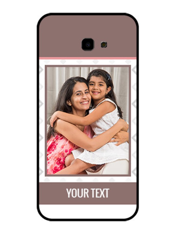 Custom Samsung Galaxy J4 Plus Custom Glass Phone Case - Simple Diamond Design