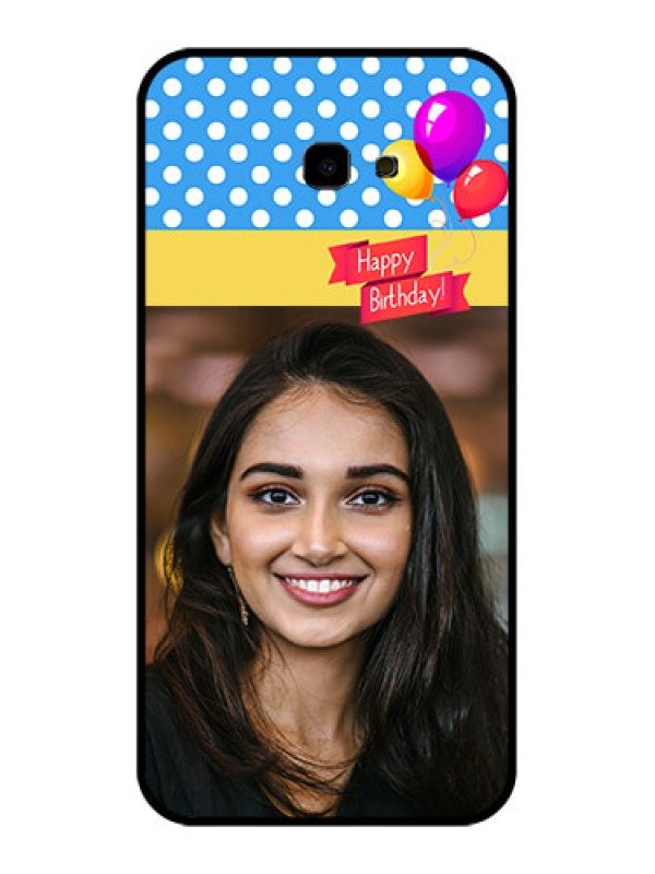Custom Samsung Galaxy J4 Plus Custom Glass Phone Case - Happy Birthday Design