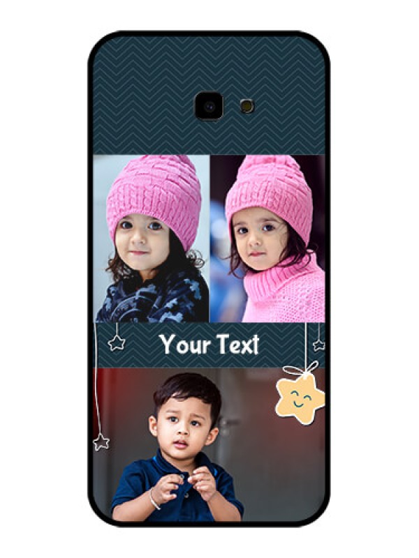 Custom Samsung Galaxy J4 Plus Custom Glass Phone Case - Hanging Stars Design