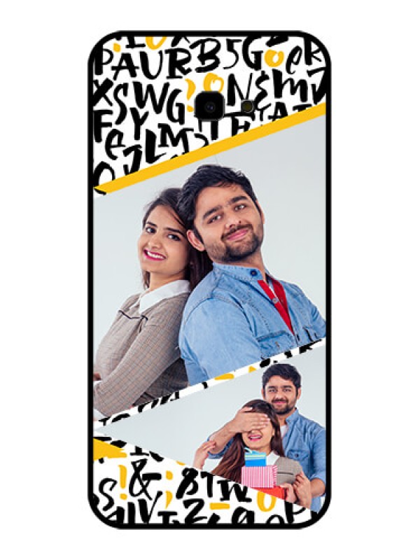Custom Samsung Galaxy J4 Plus Custom Glass Phone Case - Letters Pattern Design
