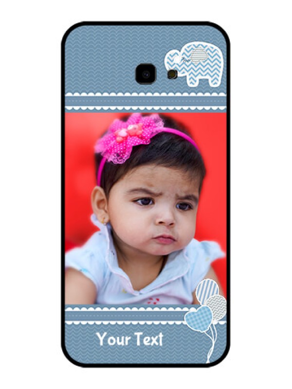 Custom Samsung Galaxy J4 Plus Custom Glass Phone Case - With Kids Pattern Design