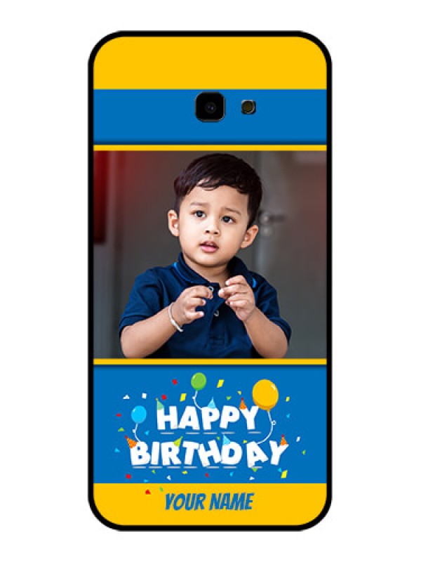 Custom Samsung Galaxy J4 Plus Custom Glass Phone Case - Birthday Wishes Design