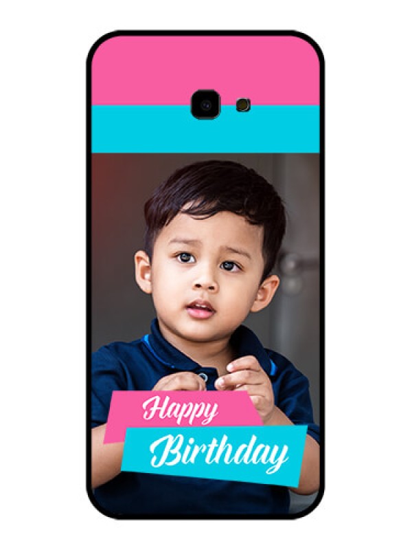 Custom Samsung Galaxy J4 Plus Custom Glass Phone Case - Image Holder With 2 Color Design