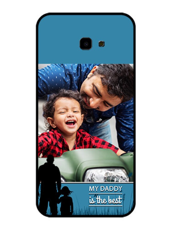 Custom Samsung Galaxy J4 Plus Custom Glass Phone Case - Best Dad Design