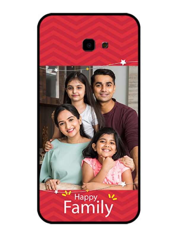 Custom Samsung Galaxy J4 Plus Custom Glass Phone Case - Happy Family Design