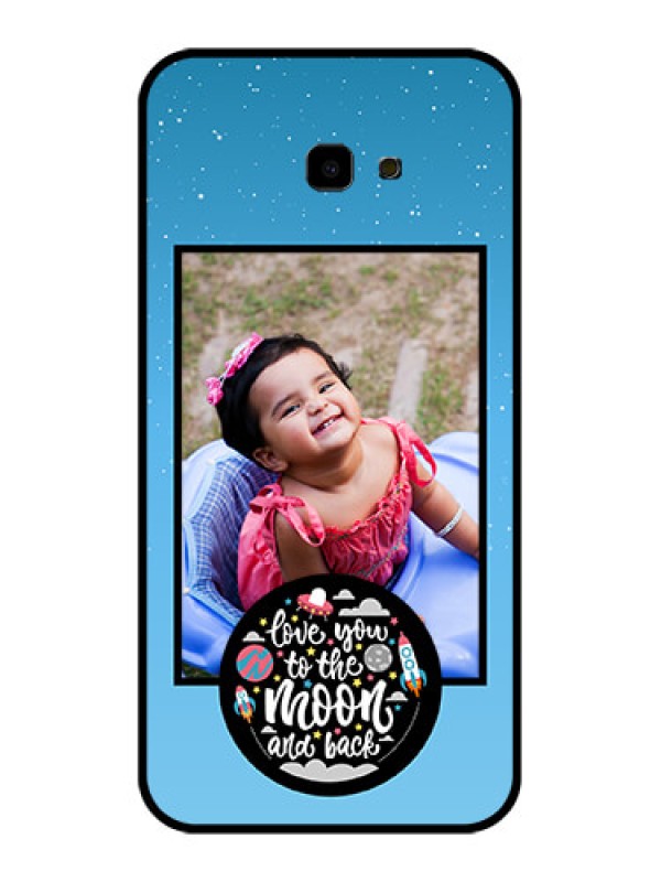 Custom Samsung Galaxy J4 Plus Custom Glass Phone Case - Wave Pattern Colorful Design