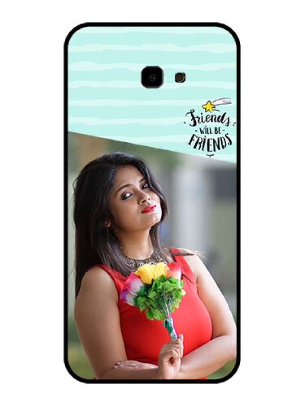Custom Samsung Galaxy J4 Plus Custom Glass Phone Case - Friends Picture Icon Design