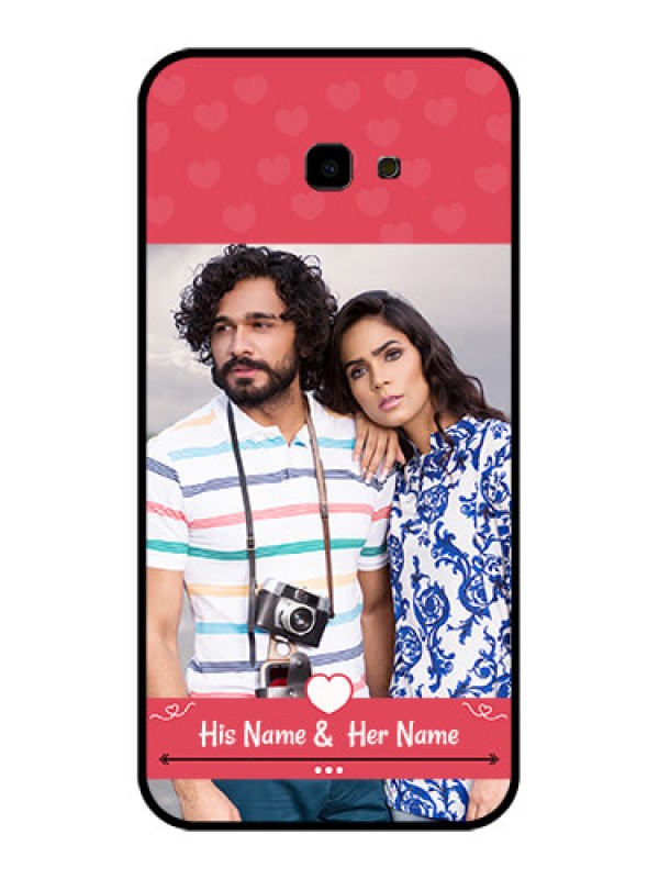 Custom Samsung Galaxy J4 Plus Custom Glass Phone Case - Simple Love Design