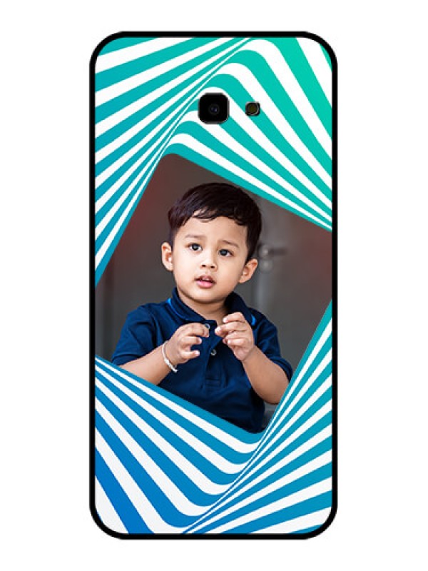 Custom Samsung Galaxy J4 Plus Custom Glass Phone Case - Abstract Spiral Design