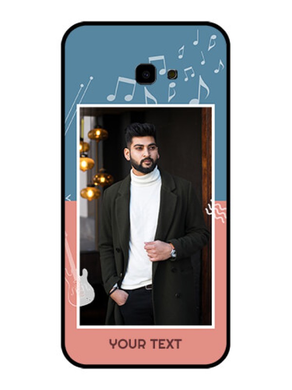 Custom Samsung Galaxy J4 Plus Custom Glass Phone Case - With Color Musical Note Design