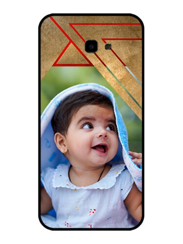 Custom Samsung Galaxy J4 Plus Custom Glass Phone Case - Gradient Abstract Texture Design