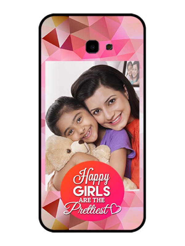 Custom Samsung Galaxy J4 Plus Custom Glass Phone Case - Abstract Triangle Design