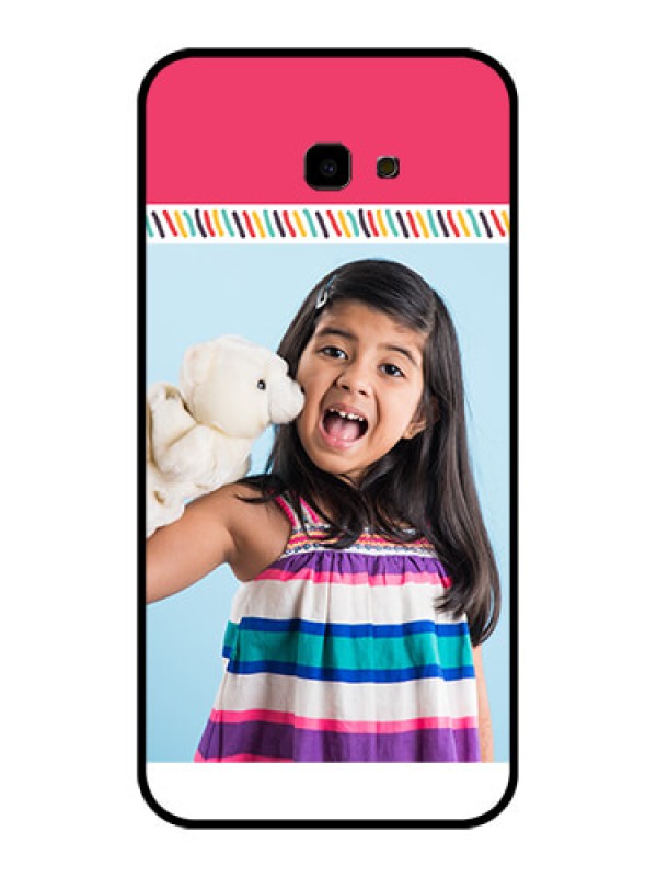 Custom Samsung Galaxy J4 Plus Custom Glass Phone Case - Line Art Design