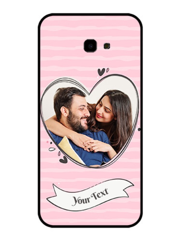 Custom Samsung Galaxy J4 Plus Custom Glass Phone Case - Vintage Heart Design