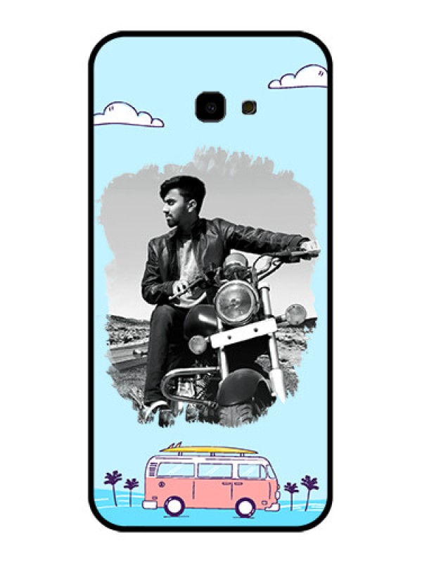 Custom Samsung Galaxy J4 Plus Custom Glass Phone Case - Travel & Adventure Design