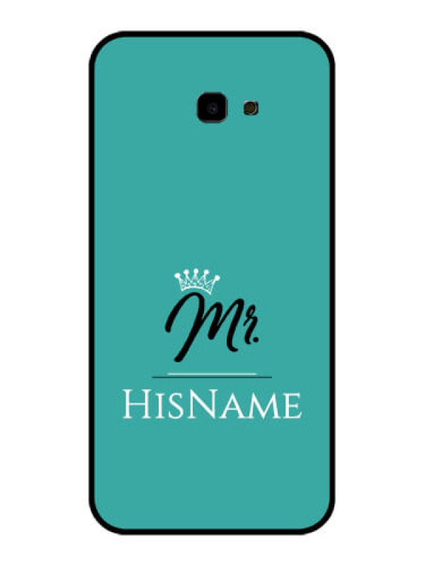 Custom Samsung Galaxy J4 Plus Custom Glass Phone Case - Mr With Name Design