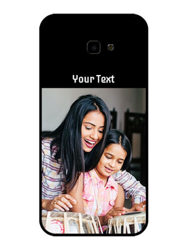 Custom Samsung Galaxy J4 Plus Custom Glass Phone Case - Photo With Name Design