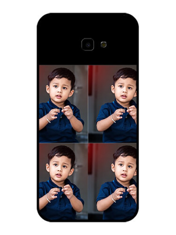 Custom Samsung Galaxy J4 Plus Custom Glass Phone Case - 4 Image Holder Design