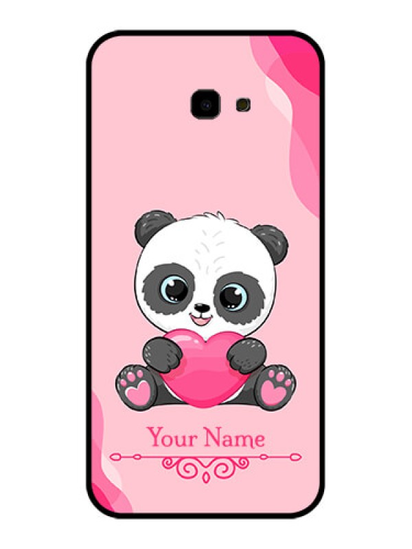 Custom Samsung Galaxy J4 Plus Custom Glass Phone Case - Cute Panda Design