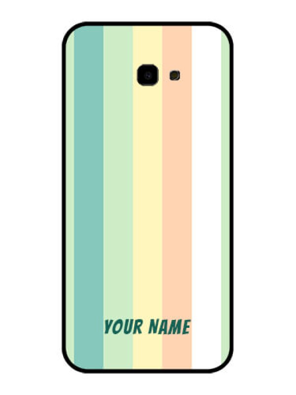 Custom Samsung Galaxy J4 Plus Custom Glass Phone Case - Multi - Colour Stripes Design
