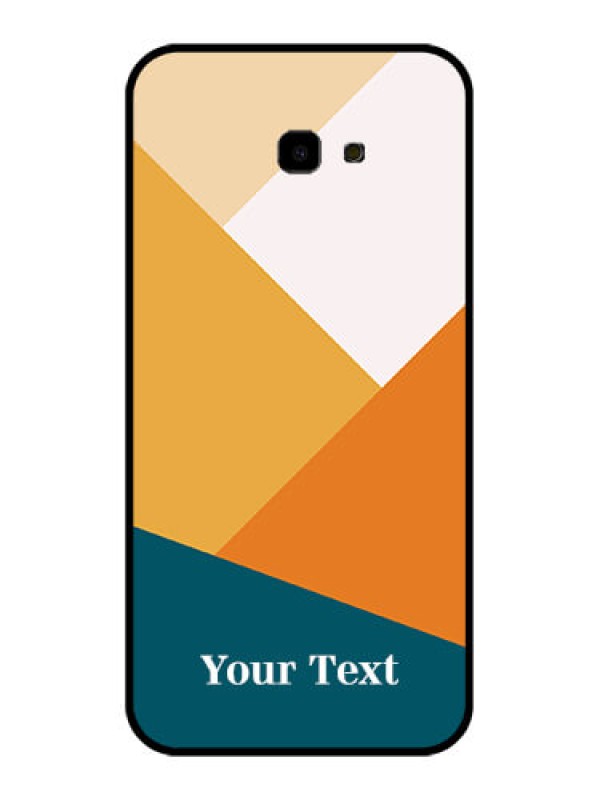 Custom Samsung Galaxy J4 Plus Custom Glass Phone Case - Stacked Multi - Colour Design