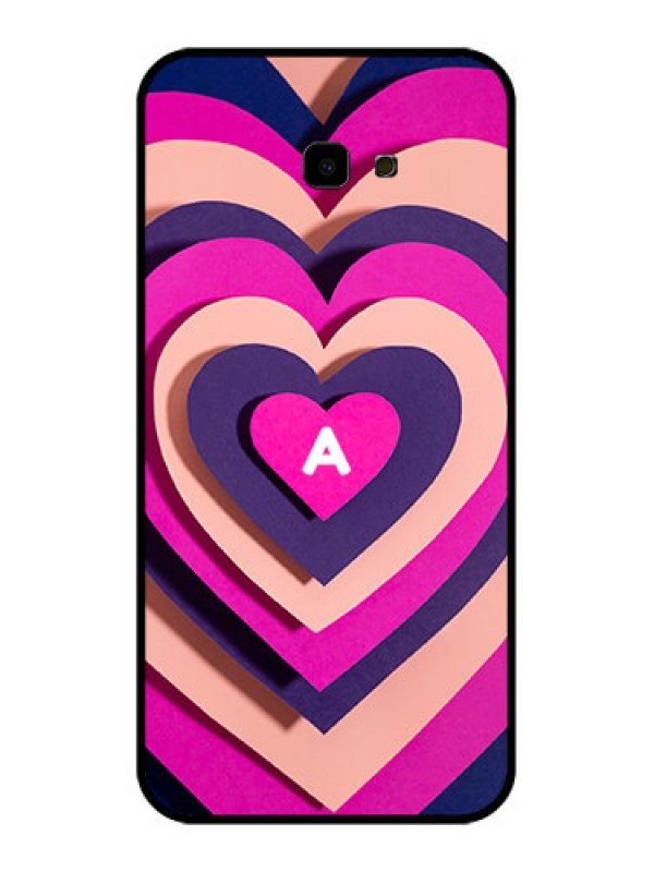 Custom Samsung Galaxy J4 Plus Custom Glass Phone Case - Cute Heart Pattern Design